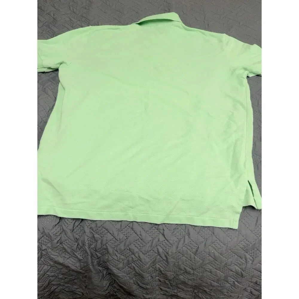 Vintage Polo Ralph Lauren Men’s L Lime Green Cotton Pique Shirt USA Fabric